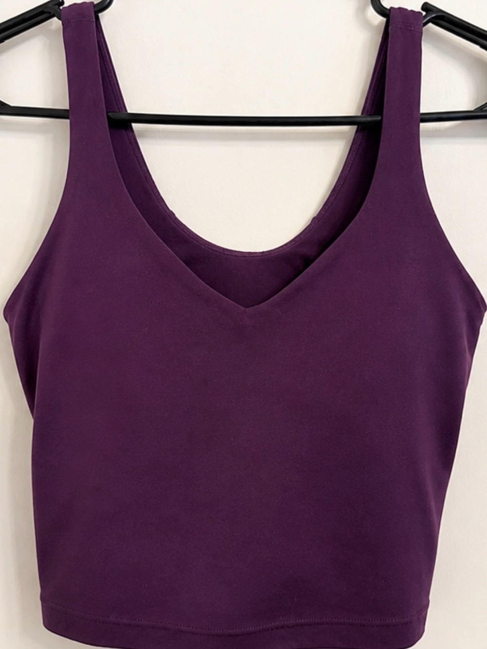 Lululemon Align Tank Cropped Plum Purple Built-In Bra Size 6